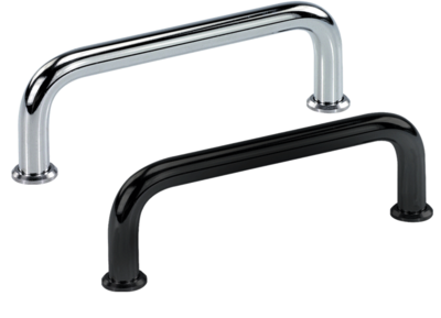 Steel Bow Handle Length 180 Height 43 Chromium Plated Carrying Capacity 300 to 1000N Depending on thread size