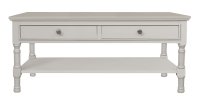 Antique Pearl Coffee Table 2 Drawer 96x48x48cm