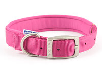 Ancol Viva Padded Nylon Buckle Collar - Pink 26" x 1