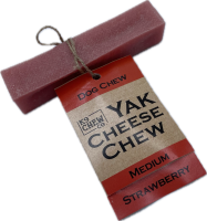 K9 Chew Co. Yak Chew STRAWBERRY Medium 5-pk