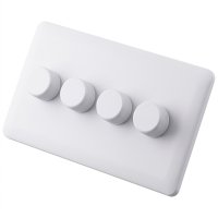 Iona 4 Gang 2 Way Slimline Dimmer Switch 250 watts