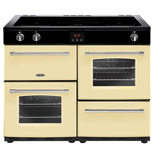Belling Farmhouse Electric Induction Range Cooker - Cream
