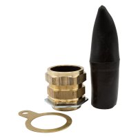 Wiska M63S Brass Cable Gland Kit With Brass Locknut And Black Shroud OD 52.0 - 59.0mm (Pack Of 1) CW