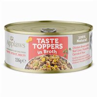 Applaws Taste Toppers Dog Can Chicken Breast, Beef Liver, Pumpkin, Carrots & Peas in Broth 156g x 12