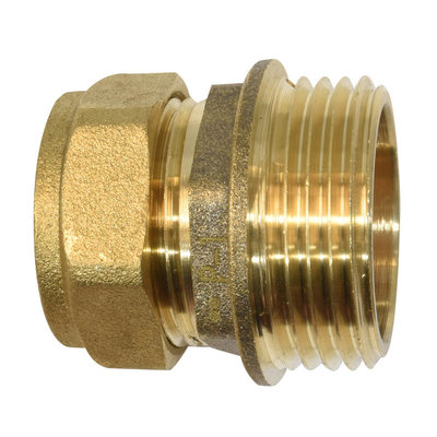 C x MI Brass Compression Coupling 22mm x 1in