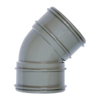 Polypipe 135 Degree Double Socket Bend 82mm Grey