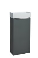 Tucker French Amersham 400mm Floor Standing Single Door Cloakroom Basin Unit Willow