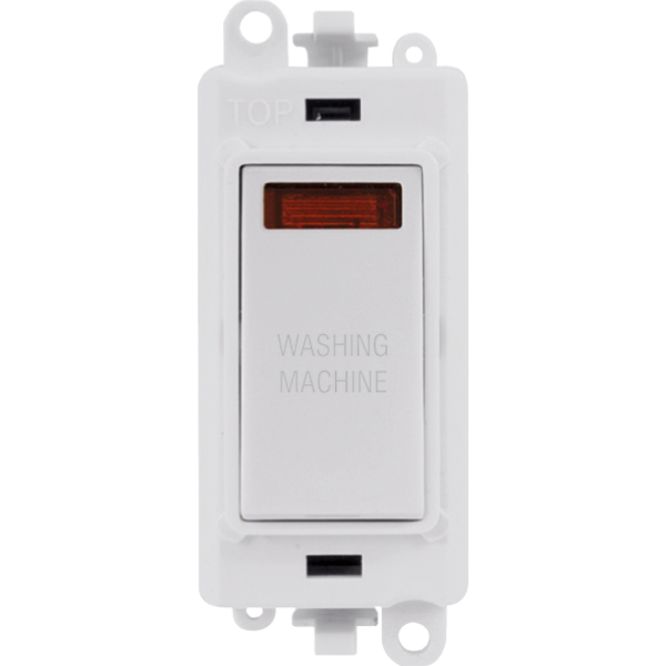 Click Gridpro 20A DP Gridswitch + Neon "Washing Machine" White GM2018NPW-WM