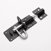 PREMIER BLACK JAP'D PADBOLT (2A) 100 MM 4"