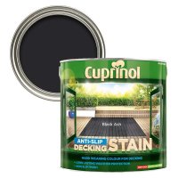 Cuprinol Anti-Slip Decking Stain Black Ash & Swatch