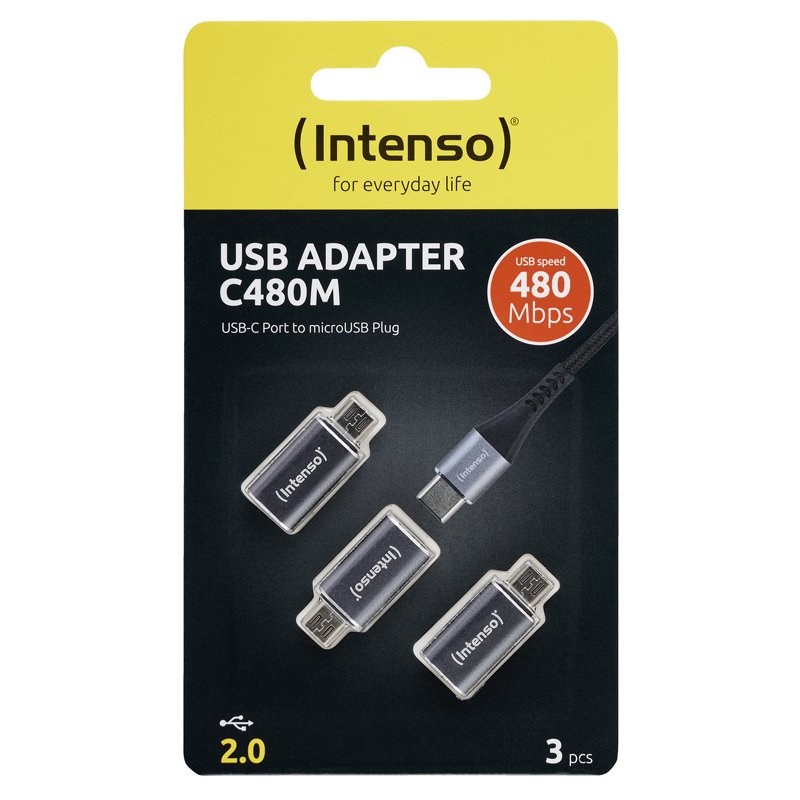 Intenso USB Adapter C480M USB C to microUSB adapter with High Speed USB 2.0 support