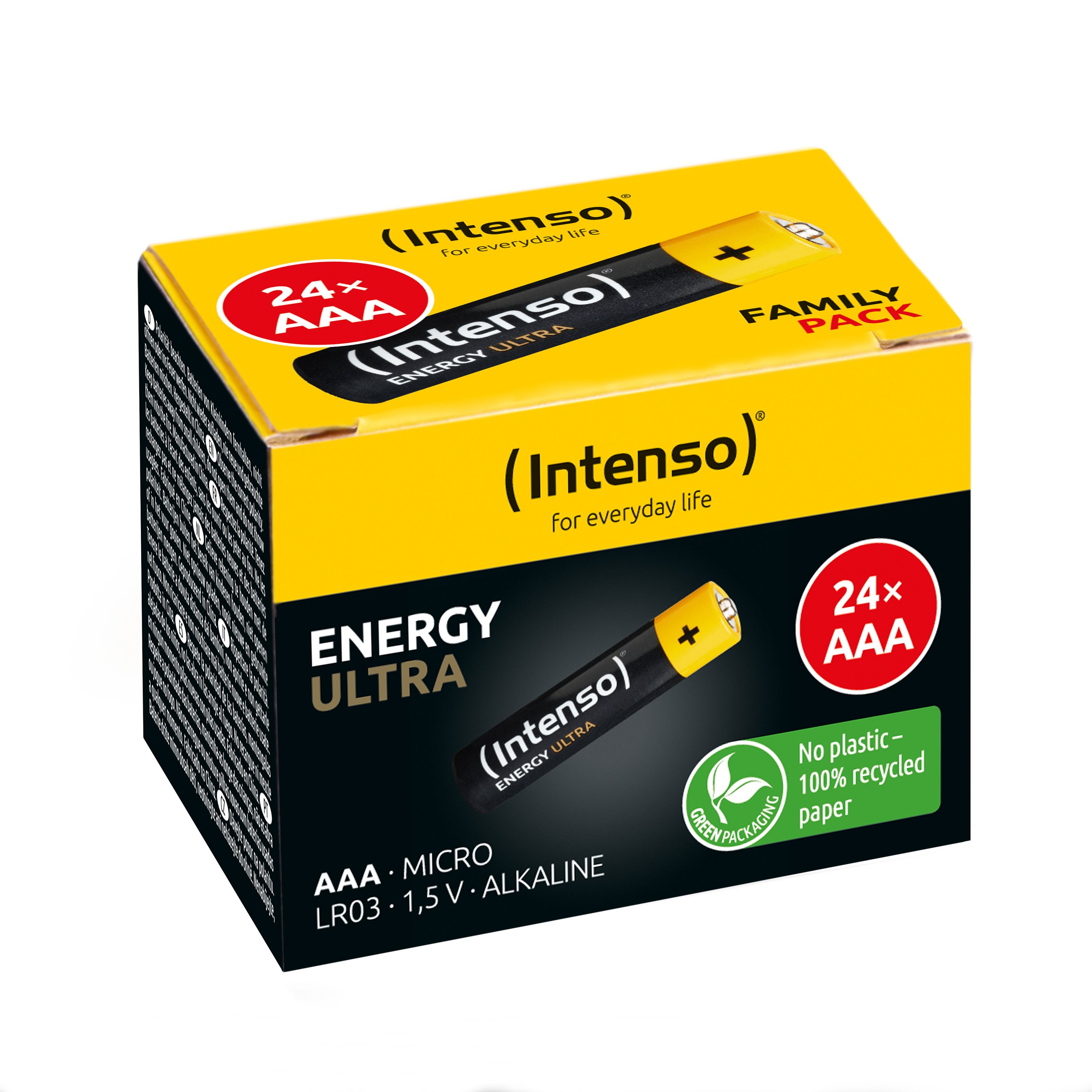Retail pack of Intenso Energy Ultra AAA batteries