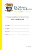 Bahamas Ballast Water Record Book