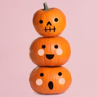 Pumpkin Face Stickers - Pack of 2