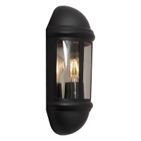 Ansell Latina E27 Half Lantern PIR Black