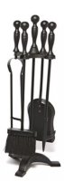 5 PCE BLACK BALL TOP COMPANION SET