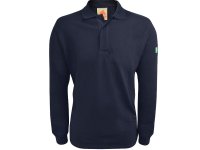 Neon Flame Retardant Anti Static Long Sleeve Polo Shirt Navy