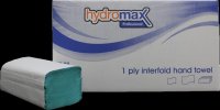 Hydromax 1ply Interfold Hand Towels- Blue- 246 x 222mm