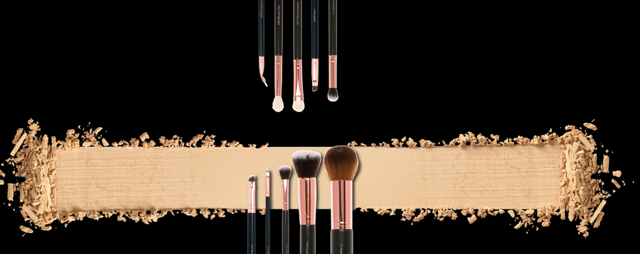 Exclusive 11 Piece Rose Gold Tube Brush Set