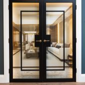 Barcelona Black Primed Clear Glass