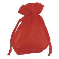Medium Organza Pouch Red - 150 x 110mm