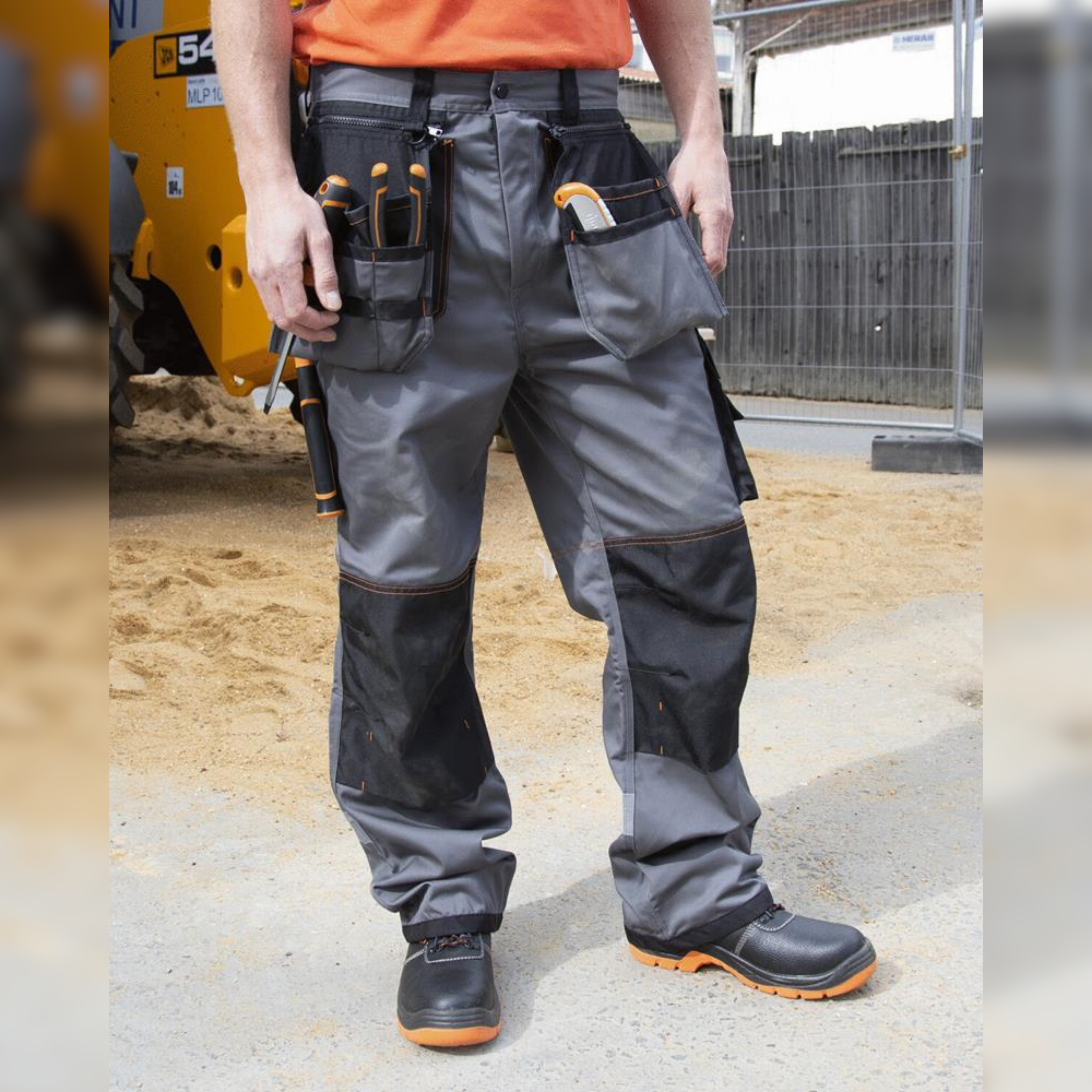 Work-Guard X-Over Holster Trousers, Grey/Black