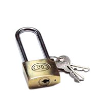 TRI CIRCLE 50 MM BRASS PADLOCK LONG SHACKLE