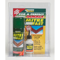 Everbuild Mitre Fast Bonding Kit 50g Adhesive 200ml Activator Clear