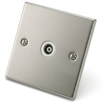 Stainless Steel 1 Gang TV Outlet Switch