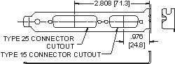 Computer Brackets D15 & D25 &nbsp;cutouts for EISA/ISA