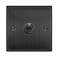 VPBZ421 Deco Matt Bronze 10 Amp 1 Gang 2 Way Toggle Switch