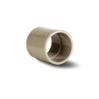 POLYPIPE MU210 BLACK STRAIGHT CONNECTOR 40mm MuPVC