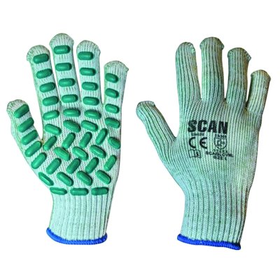 Scan Vibration Resistant Latex Foam Gloves - L (Size 9)