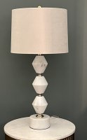 Cartagena White Marble Table Lamp 29.5"H