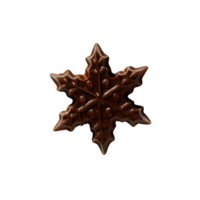dark chocolate snowflake decoration