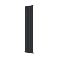 Tucker French 1800 x 370mm Single Panel Anthracite Vertical Radiator (Heating Only)
