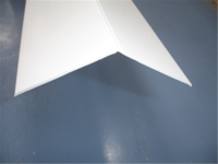 White PVC Flexi Angle 50mm x 2.5 Metre