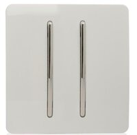 TRENDI 2 GANG 2 WAY SWITCH WHITE
