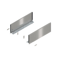 LEGRABOX Drawer Side, C Height (177.0 mm), NL=500mm, for LEGRABOX pure, Left/Right (Pair) - Brushed 