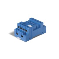 96.74SMA Finder 96 Series 4P Blue Din Rail Socket (Plate clamp)