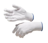 RS PRO Polyester Washable Liner Gloves - White