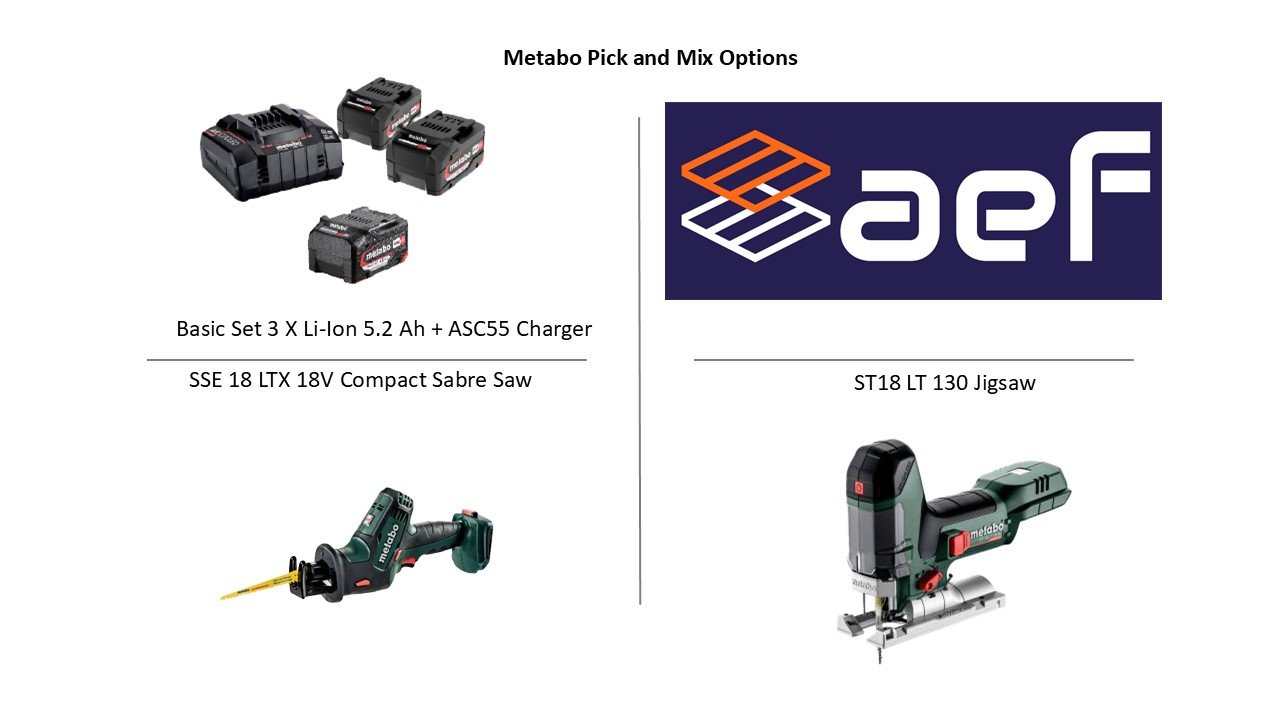Metabo Pick and Mix, SSE18LTX18V+ W18LBL9-115