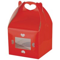 1 Piece Red Cupcake Box - 115 x 115x95