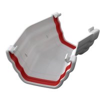 Ogee gutter angle 150° white ogee guttering system, ogee gutters, building plastics