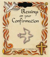 Confirmation Brooch - Dove - Gilt   (F1750/G)