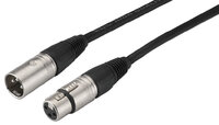 Monacor 2m 3 Pin XLR Male - Female made with Professional Low Noise Audio Cable and Neutrik connectors