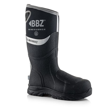 Buckbootz BBZ9000BK Safety Wellington with Metatarsal Protection Black Size 10