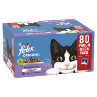 Felix Cat Pouch Original Mixed Selection Jelly 85g 80pk x 1