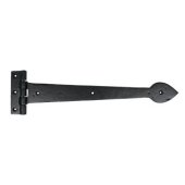73227 - Black Smooth 16 Inch Cast T Hinge (Pair)