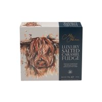 Meg Hawkins Highland Cow carton of salted caramel fudge - 12x170g